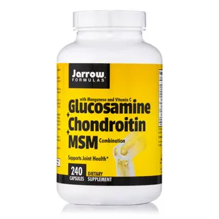 Препарат для суглобів і зв'язок Jarrow Formulas Glucosamine + Chondroitin + MSM, 240 капсул