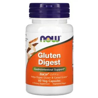 Пробіотики і пребіотики NOW Gluten Digest, 60 вегакапсул