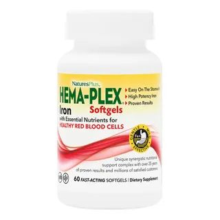 Вітаміни та мінерали Natures Plus Hema-Plex, 60 капсул