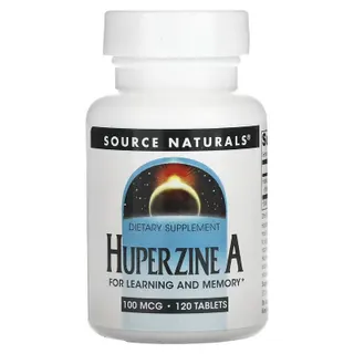Гуперцин А Source Naturals Huperzine A 100 mcg, 120 таблеток для підтримки ерудиції та пам'яті