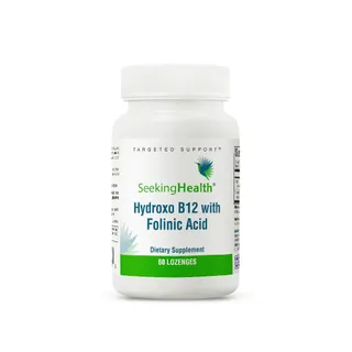 Вітамін В9, В12 Seeking Health Hydroxo B12 With Folinic Acid, 60 пастилок для підтримки нервової системи