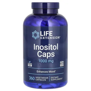 Інозитол Life Extension Inositol 1000 mg, 360 капсул для підтримки загального самопочуття