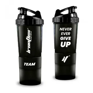 Шейкер IronFlex Spider Bottle 500 мл Never Ever Give Up, Black