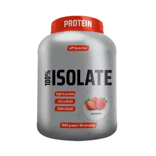 Сироватковий ізолят Sporter 100% Isolate, 1.8 кг - Полуниця