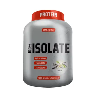 Сироватковий ізолят Sporter 100% Isolate, 1.8 кг - Ваніль
