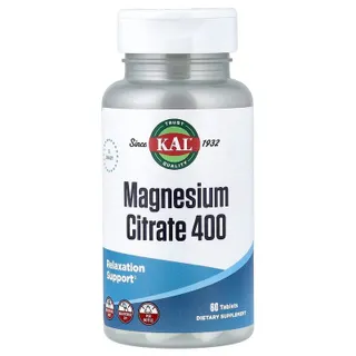 Вітаміни та мінерали KAL Magnesium Citrate 400 mg, 60 таблеток