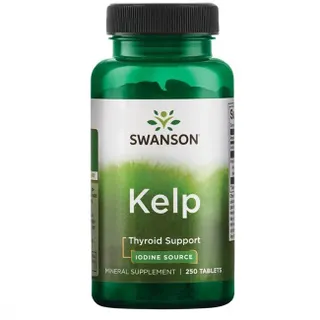 Йод з водоростей Swanson Kelp Iodine Source 225 mcg, 250 таблеток