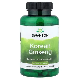 Корейський женьшень Swanson Korean Ginseng 500 mg, 100 капсул
