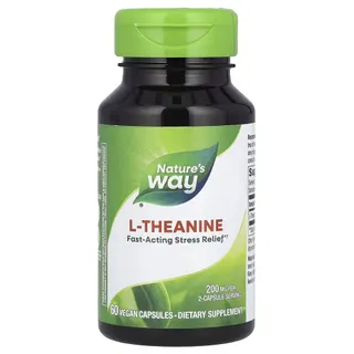 L-теанін Nature's Way L-Theanine, 60 вегакапсул для підтримки спокою
