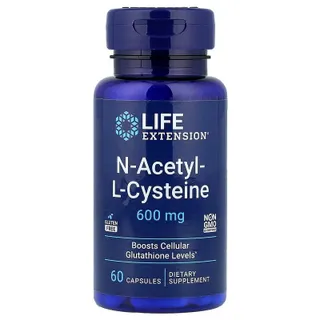 Амінокислота Life Extension N-Acetyl-L-Cysteine 600 mg, 60 капсул