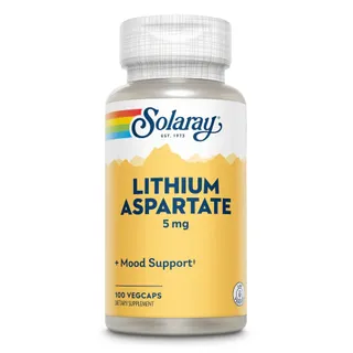 Вітаміни та мінерали Solaray Lithium Aspartate 5 mg, 100 вегакапсул