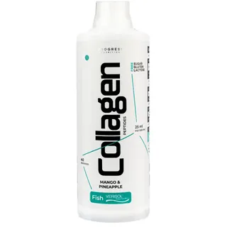 Рідкий риб’ячий колаген Progress Nutrition Fish Collagen Liquid Verisol®F, 1 л - Ананас-манго