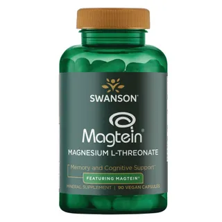Магній L-треонат Swanson Magnesium L-Threonate Featuring Magtein®, 90 капсул