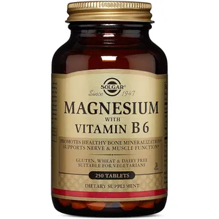 Вітаміни та мінерали Solgar Magnesium with Vitamin B6, 250 таблеток