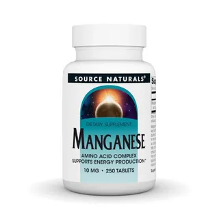 Марганець Source Naturals Manganese 10 mg, 250 таблеток