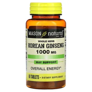 Корейський женьшень Mason Natural Korean Ginseng Whole Herb, 60 таблеток