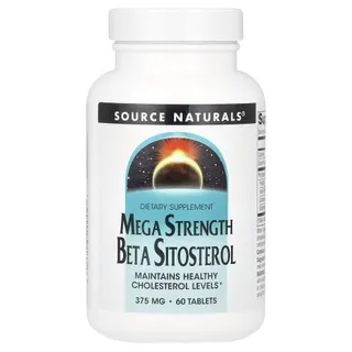 Фітостероли Source Naturals Beta Sitosterol 375 mg Mega Strength, 60 капсул