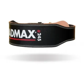 Пояс для важкої атлетики MAD MAX Leather MFB 245, Black - XXL