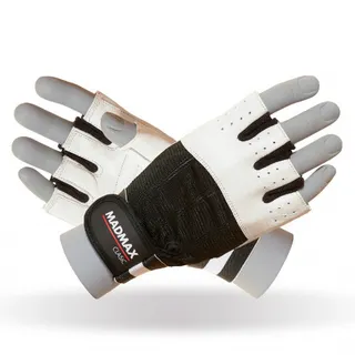 Рукавички для фітнесу MAD MAX Classic MFG 248, White - L