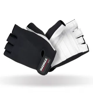 Рукавички для фітнесу MAD MAX Basic MFG 250, Black/White - L