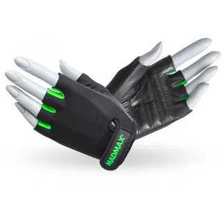 Рукавички для фітнесу MAD MAX Rainbow MFG 251, Black/Green - L