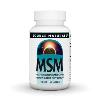 Метилсульфонілметан Source Naturals MSM with Vitamin C 750 mg, 60 таблеток