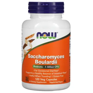 Пробіотики і пребіотики NOW Saccharomyces Boulardi, 120 вегакапсул