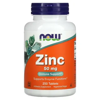 Вітаміни та мінерали NOW Zinc 50 mg, 250 таблеток