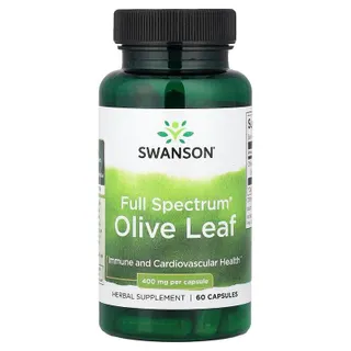 Листя оливи Swanson Olive Leaf Extract 400 mg Full Spectrum, 60 капсул