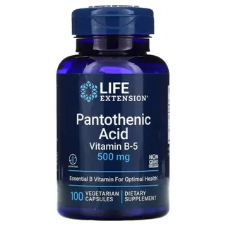 Вітаміни та мінерали Life Extension Pantothenic Acid 500 mg, 100 вегакапсул
