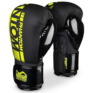 Рукавиці боксерські Phantom Athletic APEX Elastic, Black/Neon Yellow - 16 унцій