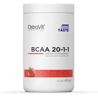 Амінокислота BCAA OstroVit BCAA 20-1-1, 400 грам - Полуничний крем