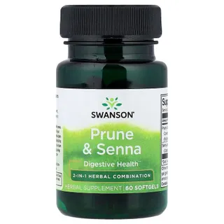 Чорнослив та сенна Swanson Prune & Senna, 60 капсул