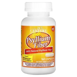 Натуральна добавка 21st Century Psyllium Fiber, 160 капсул