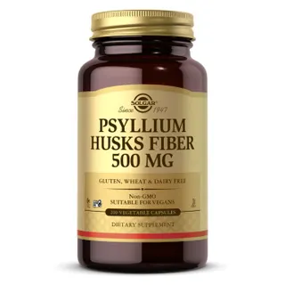 Натуральна добавка Solgar Psyllium Husks Fiber 500 mg, 200 вегакапсул