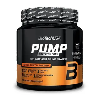 Передтренувальний комплекс BioTech Pump Caffeine Free, 330 грам - Тропічні фрукти