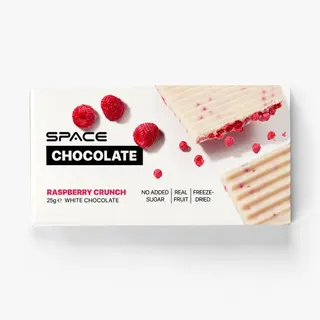 Білий шоколад Spacefood Space Chocolate Raspberry Crunch, 25 грам - Малина