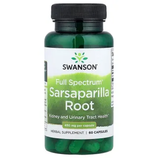 Корінь сарсапарили Swanson Sarsaparilla Root 450 mg Full Spectrum, 60 капсул