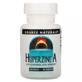 Гуперцин А Source Naturals Huperzine A 100 mcg, 60 таблеток для підтримки ерудиції та пам'яті