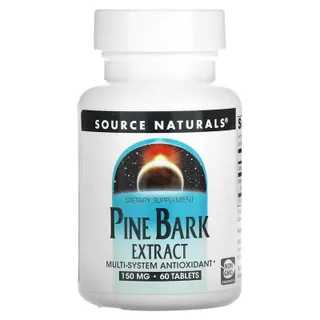 Екстракт кори сосни Массона Source Naturals Pine Bark Extract, 60 таблеток для підтримки серцево-судинної системи