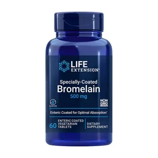Бромелан Life Extension Specially Coated Bromelain, 60 таблеток