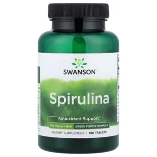 Спіруліна Swanson Spirulina 500 mg, 180 таблеток