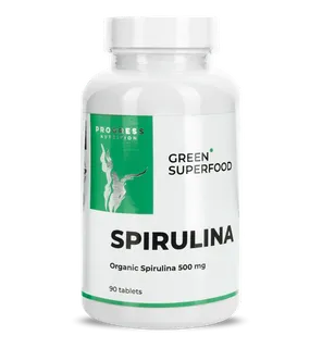 Спіруліна Progress Nutrition Spirulina 500 mg, 90 таблеток