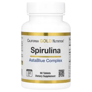 Спіруліна California Gold Nutrition Spirulina, 60 таблеток