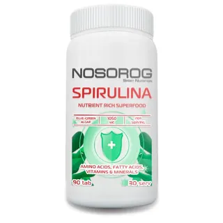 Натуральна добавка Nosorog Spirulina, 90 таблеток