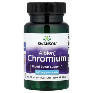 Хром Swanson Chromium Albion 200 mcg, 180 капсул