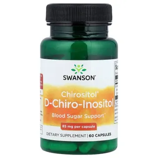 Екстракт ріжкового дерева Swanson Chirositol D-Chiro-Inositol 85 mg, 60 капсул