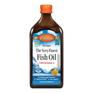 Жирні кислоти Carlson Labs The Very Finest Fish Oil, 500 мл - Апельсин