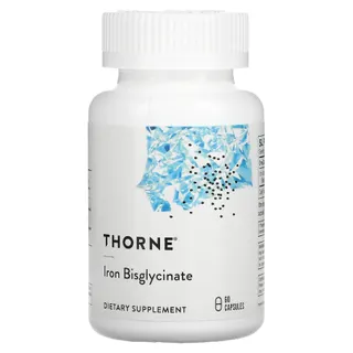 Залізо Thorne Iron Bisglycinate, 60 капсул