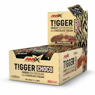 Батончик AMIX Tigger Choco Crunchy Protein Bar, 20*60 грам - Потрійний брауні